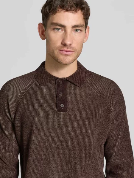Sweter z dzianiny z kołnierzykiem polo Jake*s Studio Men