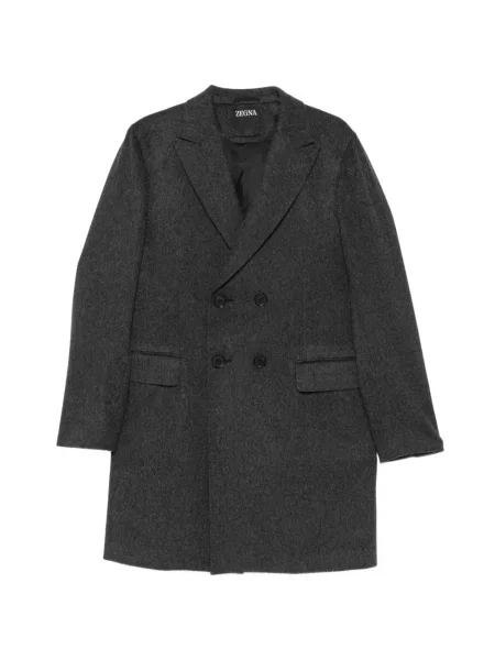 Palton Zegna cu două rânduri de nasturi gri