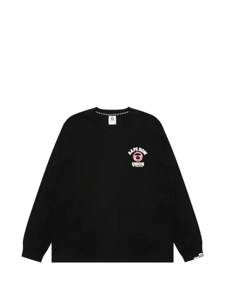 Lung tricou Aape By A Bathing Ape cu imagine negru
