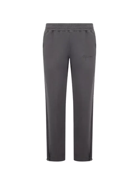 Pantaloni Moschino cu broderie alergare gri