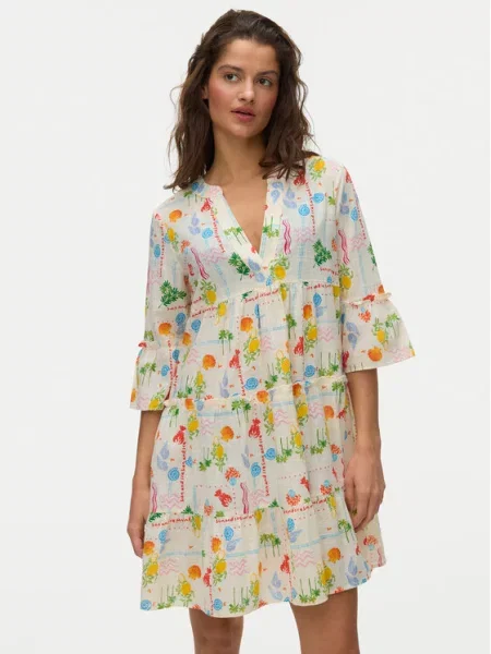 Vero Moda Sukienka letnia Elena jasny żółty
