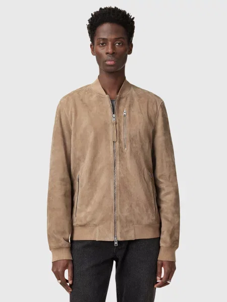 AllSaints Geacă de primăvară-toamnă KEMBLE brocart bej