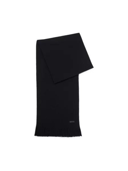 Szal Boss wełniana elegancka czarna