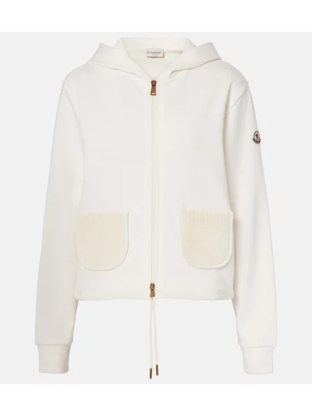 Hanorac cu glugă Moncler alb