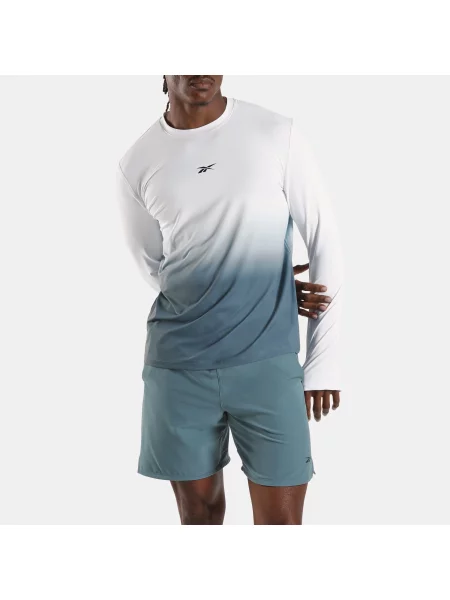Reebok koszulka z długim rękawem Athlete Speed Ombreunisex WHITE/MIDNIGHT TIDE Size: XS biała