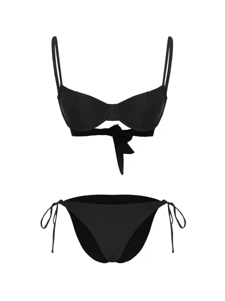 Trendyol Costum de baie două piese negru