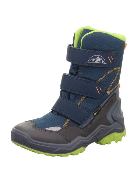 SUPERFIT Cizme JUPITER ICE bleumarin / închis / verde kiwi gri