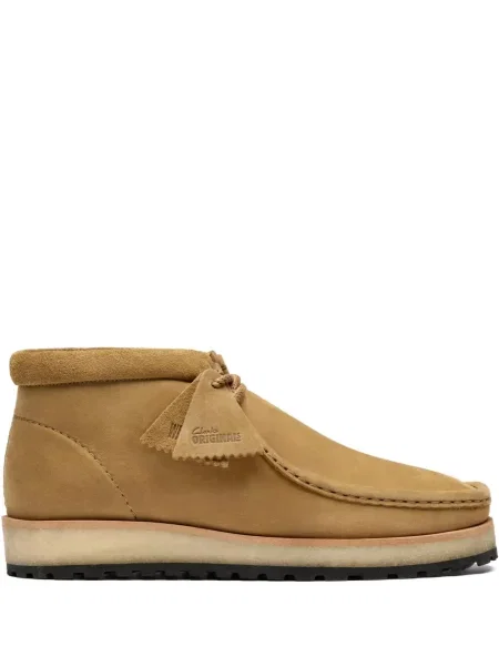 Botine Clarks Originals cu șireturi din piele de căprioară maro