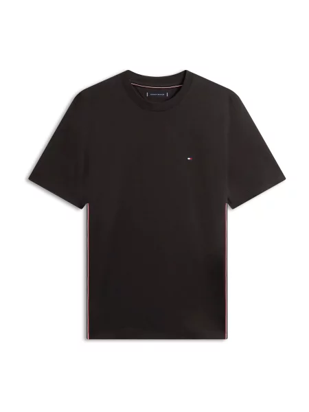 TOMMY HILFIGER Tricou Global roșu / negru alb