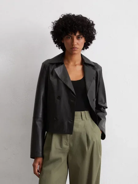 Кожаная куртка Marc O'polo черная