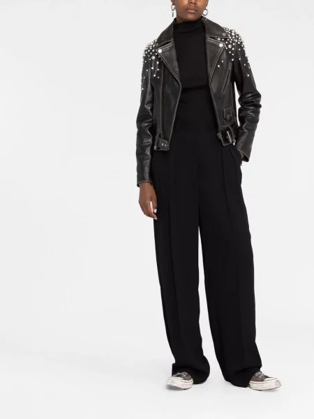 Odinė striukė Golden Goose juoda