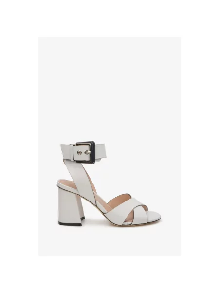 Кожаные босоножки Evaluna белые