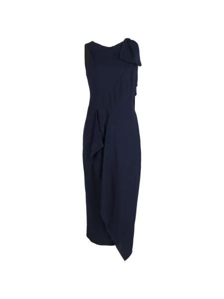 Rochie midi Rm By Roland Mouret cu funde până la genunchi de costum albastru