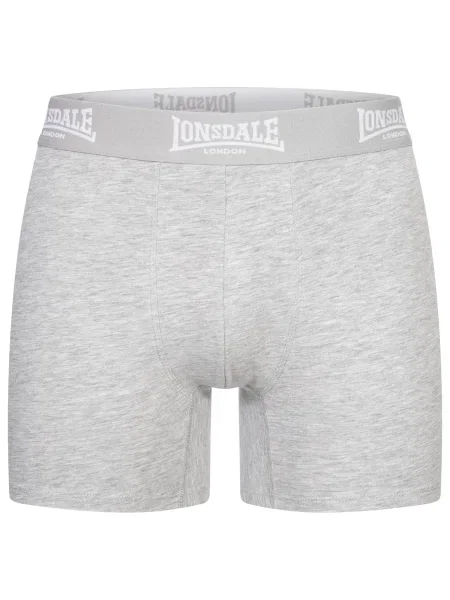 LONSDALE Boxeri gri amestecat / negru alb