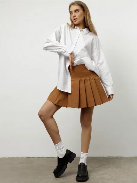 HARVEST Dakota Спідниця міні Бавовна/еластан коричневий