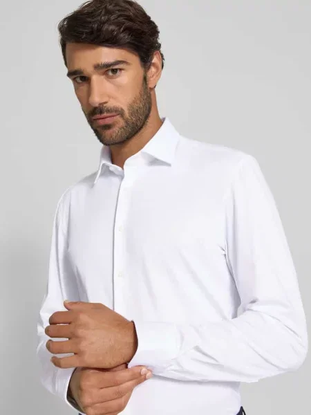 Koszula biznesowa o kroju super slim fit z kołnierzykiem typu kent Jake*s biała