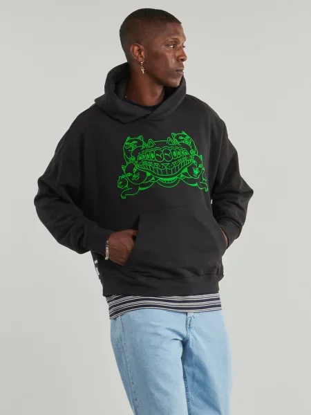 Puma melegítőfelső PUMA x RIPNDIP nyomott mintás kapucnis fekete
