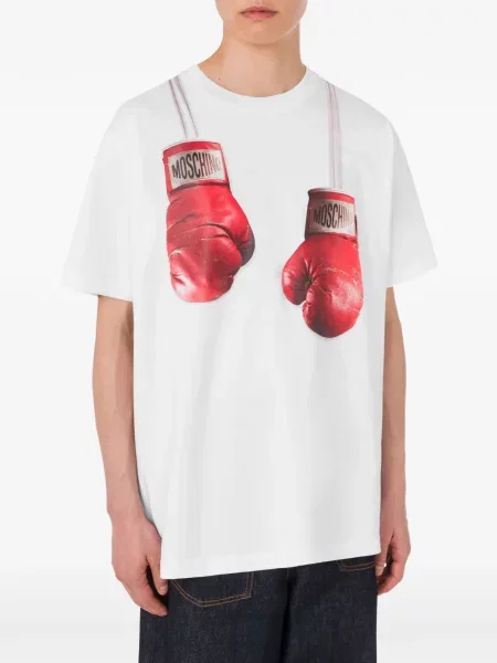 Tricou Moschino cu imagine alb