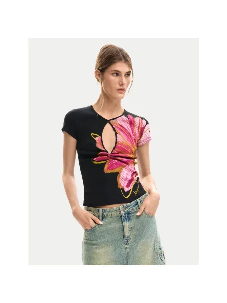 Desigual Marškinėliai Dublin Regular Fit juoda