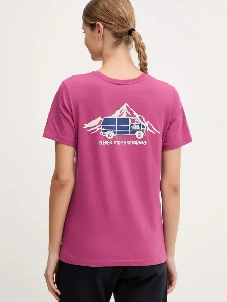 Тениска The North Face Outdoor Graphic дамска розово