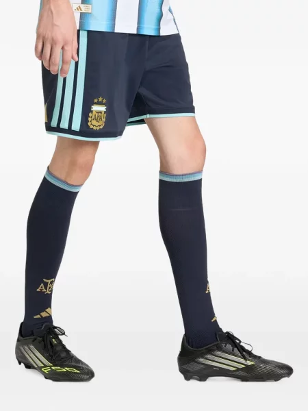 Pantaloni scurți Adidas cu autograf albastru