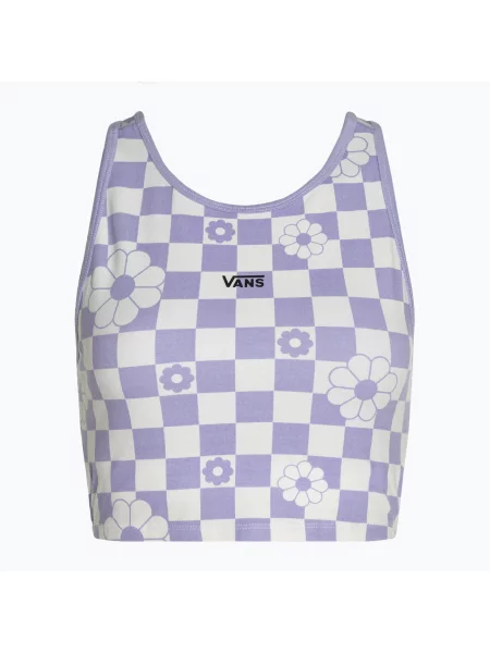 Dámský top tričko Vans Longline Racerback Bralette Floral checkerboard/sweet lavender