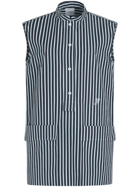 Rochie mini Patou cu dungi de costum albastru