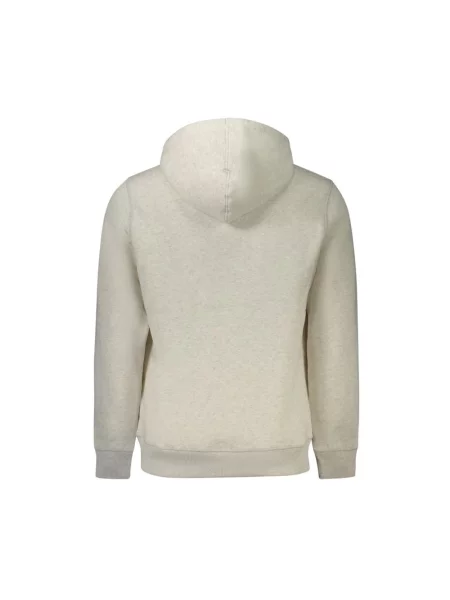 Lniana bluza z kapturem Calvin Klein Jeans szara