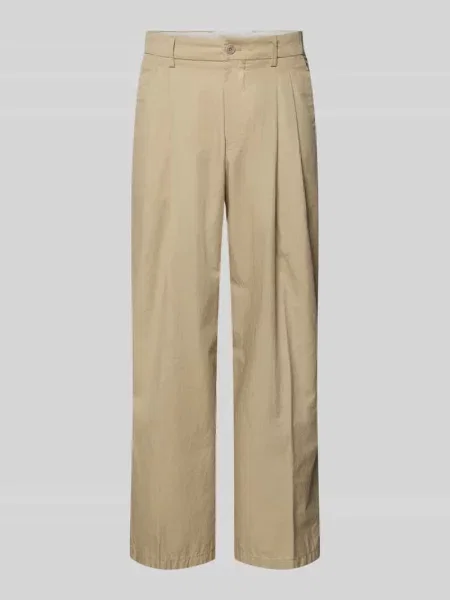 Drykorn Chinosy Leek_Wide Wide Fit beige beżowe