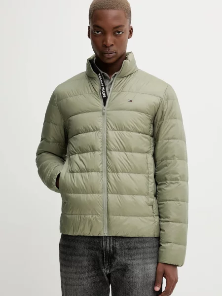 Пухено яке Tommy Jeans преходен модел синьо