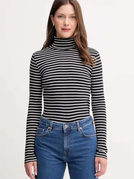 Majica z dolgimi rokavi United Colors of Benetton črna