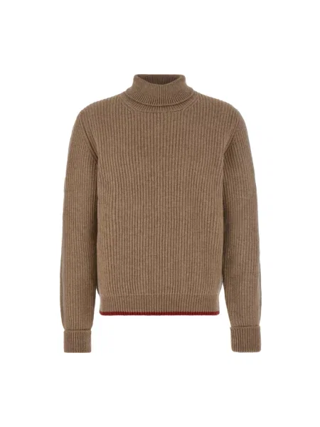 Lniany golf golf Fay brązowy