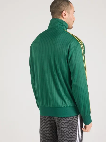 ADIDAS ORIGINALS Tepláková bunda Firebird žltá / smaragdová čierna