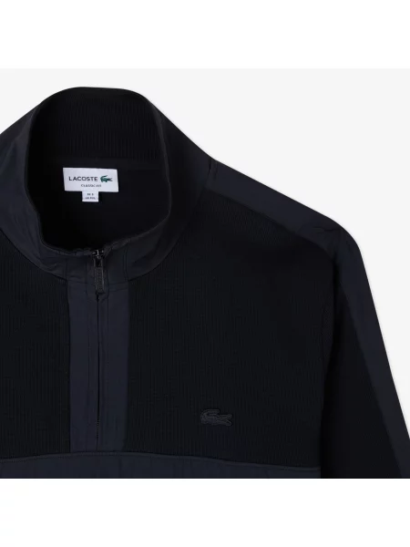 Lacoste Bluza Half Zip Classic Fit czarna