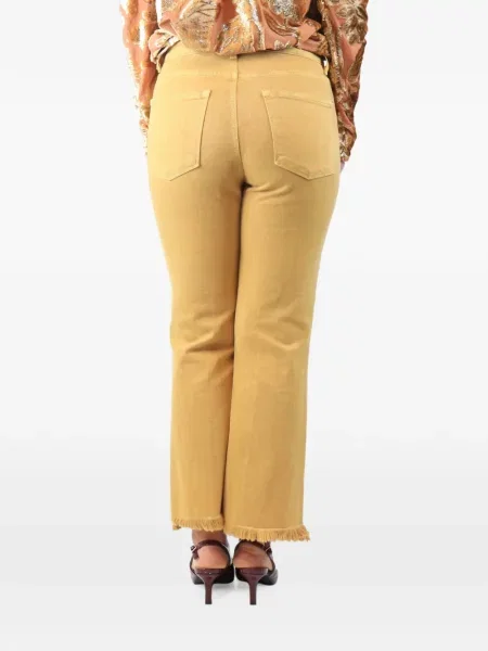 Дънки straight leg J Brand с ресни жълто