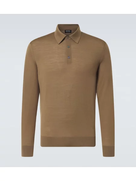 Polo Zegna de lână verde