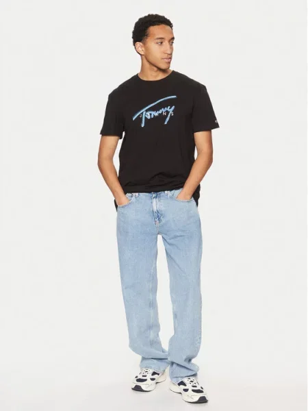 Tommy Jeans Marškinėliai Signature juoda