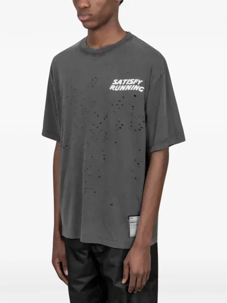 Tricou Satisfy zdrențuiți gri