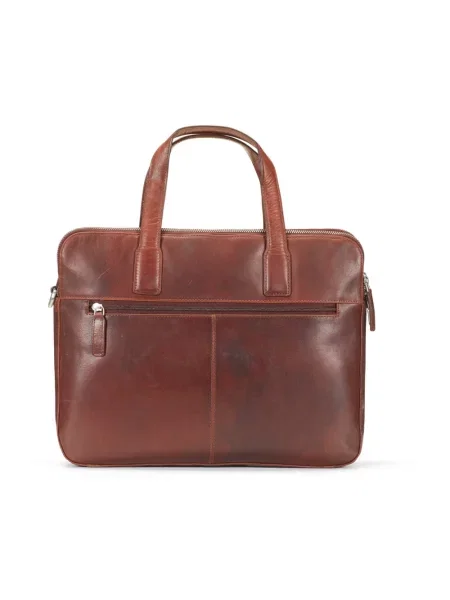Torba na laptopa Howard London skórzana brązowa