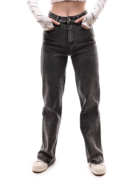 Прямі джинси RELUCKY бавовна/поліестер сірий