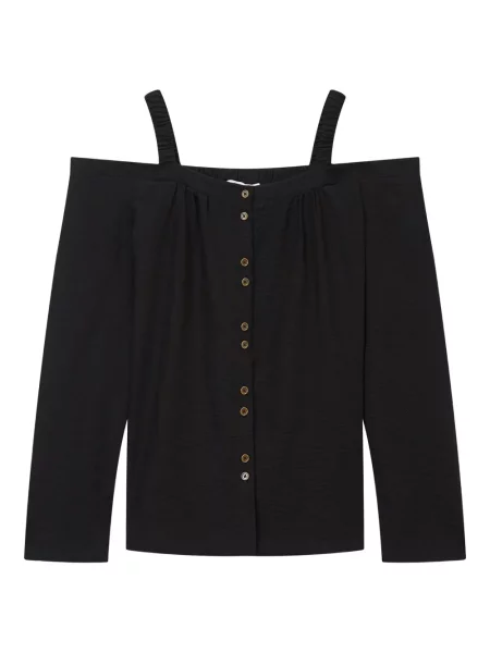 Bluzka B+ab z odkrytymi ramionami czarna