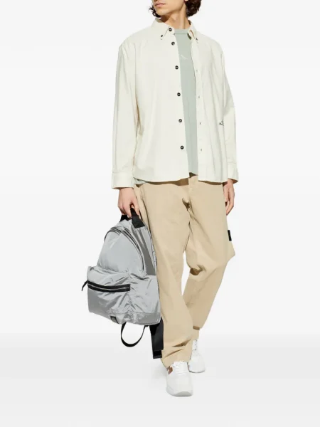 Тениска Stone Island бродирана с кръгло деколте зелено