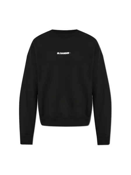 Bluza Jil Sander z nadrukiem z dżerseju czarna