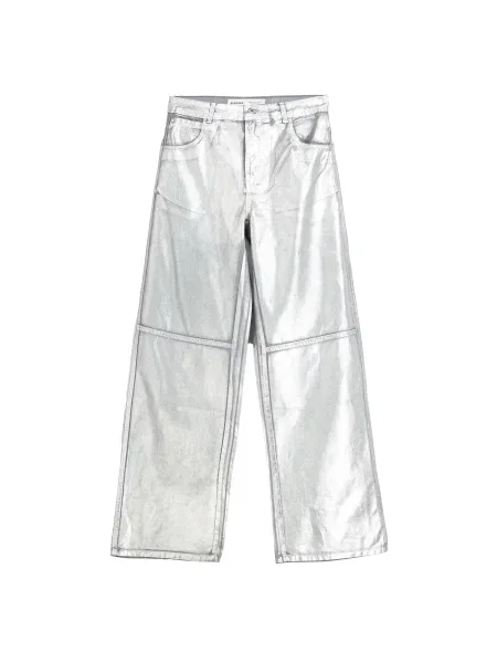 Bershka Kalhoty stříbrná