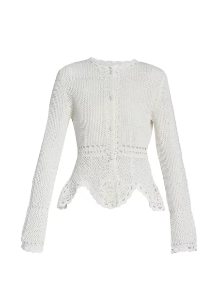 Cardigan Erdem tricotate alb