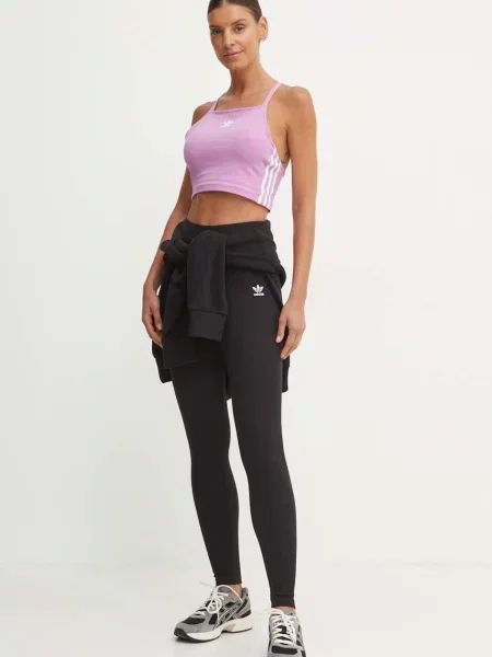 Adidas Originals legginsy Essential gładkie czarny
