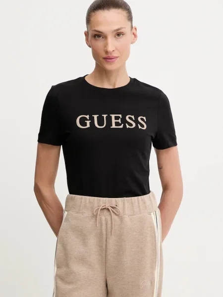 Тениска Guess CLELIA дамска черно