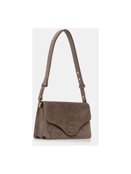 Coccinelle torebka crossbody skórzana brązowa