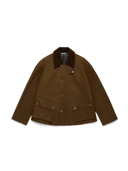 Gulerat geacă Jw Anderson de catifea cord maro