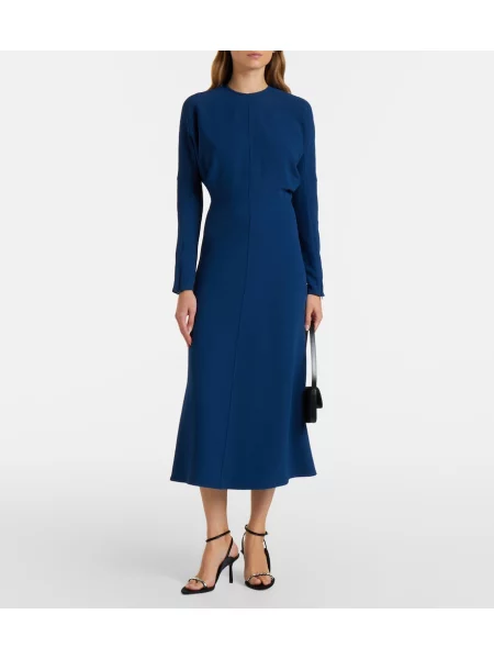 Rochie midi Victoria Beckham albastru